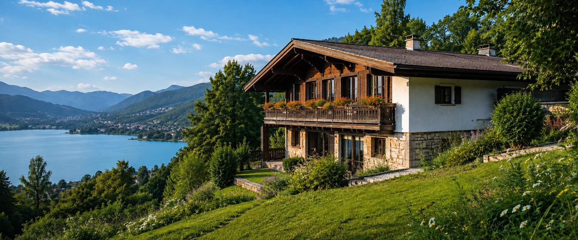 Alpenchalet mit Seeblick